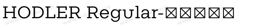 HODLER Regular字体转换